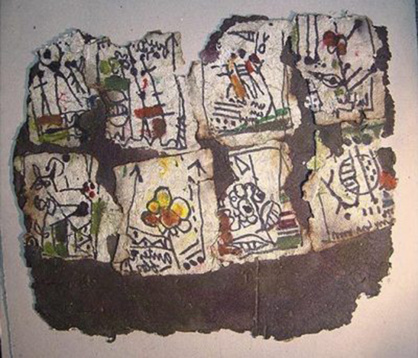 1987 pintura oleo sobre carton